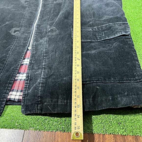 Vintage Corduroy Chore Jacket 2XL-3XL FLANNEL LINED 70s Chore Coat Black - Picture 6 of 8